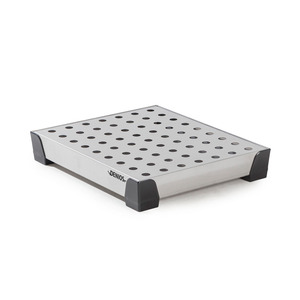 Piccola vasca di rilegatura in acciaio inox, capacità di 15 litri, 500 x 600 x 95 mm, con piastra forata - Product Image 1