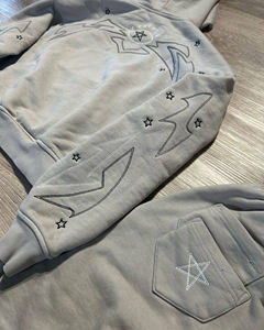 Ensemble survêtement personnalisé brodé, sweat-shirt et pantalon de jogging, mélange de coton, streetwear, tenue deux pièces, sur commande - Product Image 3