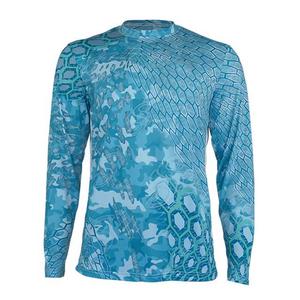 UPF50+ Quick Drying Breathable Polyester Spandex Fishing Wear Fishing <b>Shirts</b> <b>for</b> <b>Men</b> Sportswear Comfortable Fit <b>Long</b> <b>Sleeve</b> - Product Image 1