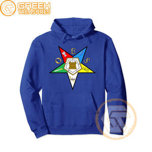 Sweat à capuche personnalisé en molleton de coton brodé avec logo frontal pour l'hiver, OES, haute qualité, vêtements maçonniques grecs pour femmes - Product Image 2