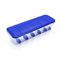 Récipients de stockage modulaires en plastique antimicrobiens sans BPA 250ml Lot de 4 boîtes à lunch empilables pour collations et épices