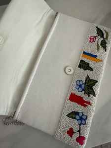 Bolso con cuentas vLemon, bolso con cuentas de limón, bolso de mano con cuentas de limón, bolso de vacaciones de verano de limón amarillo, bolso de mano con cuentas blancas únicas de limón - Product Image 3