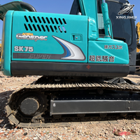 Excavatrice sur chenilles Kobelco SK75-8, 7,5 tonnes, compacte, hydraulique, d'occasion, pour travaux de construction, aménagement paysager et terrassement