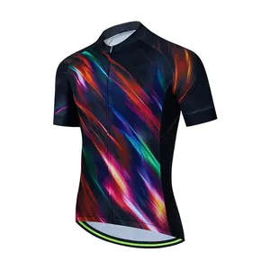 Custom polyester sublimation long sleeves youth mtb jersey with pockets