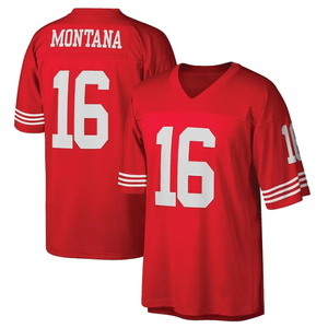 Maillot de football américain en maille rétro ample en 100% polyester uniforme de football américain respirant maillot de rugby de haute qualité - Product Image 1