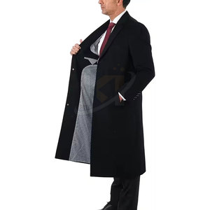 Manteau long d'hiver de haute qualité au prix de gros 2025 nouveau manteau de laine pour hommes personnalisés pour adultes - Product Image 6