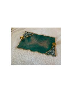 Resin trays perfect for coffee stations holding mugs spoons <b>sugar</b> <b>packets</b> creating tidy beverage corner - Product Image 1