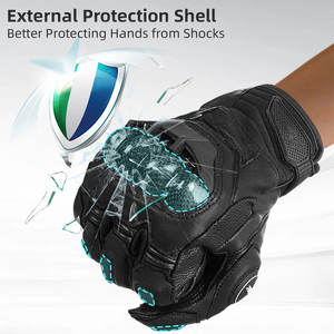 Guantes de moto de carreras Guantes de cuero para bicicleta con pantalla táctil Guantes personalizados para montar en moto más vendidos - Product Image 2