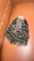 Perruque indienne sans colle de haute qualité, à ondulations naturelles, gris, double densité 250 %, longueur moyenne, pour dentelle HD – Nouveauté 2025, vente chaude