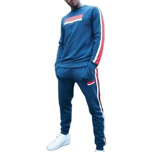 Conjunto Deportivo de Invierno para Hombre, Estilo Moderno, de Alta Calidad, Transpirable, Corte Ajustado, con Franjas Laterales de Forro Polar de Poliéster Grueso, OEM - Product Image 4