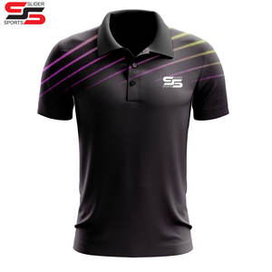 Logo personnalisé chemise de golf vêtements de sport haute performance séchage rapide prix pas cher sublimation hommes polos avec col - Product Image 5