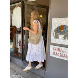 Vestido de Lino Color Crudo TOSHNI con Característica Transpirable, Estilo Bohemio Elegante para Mujer de Oficina, Tallas XS-XL, para Club Nocturno, Suministro ODM - Product Image 1