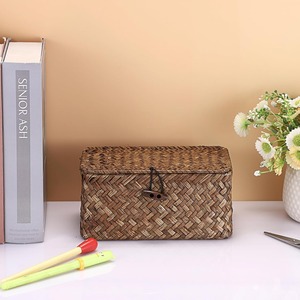 กล่องเก็บของตกแต่งจากหญ้าทะเล กล่องเก็บของทำมือ เป็นมิตรกับสิ่งแวดล้อม ของตกแต่งบ้านจากธรรมชาติ ขายส่งจากเวียดนาม - Product Image 3