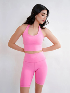 Sujetador deportivo transpirable de alto soporte con espalda cruzada para mujer |   Sujetador Deportivo de Yoga con Logotipo Frontal Personalizado |   Fabricante de Ropa Deportiva OEM/ODM - Product Image 5