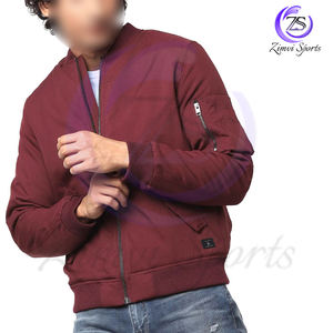 Chaquetas Bomber de Calle de Primera Calidad, Hechas a Mano, de Color Gris Sólido, Ligeras, para Hombre, Nueva Llegada, por Zimvi Sports - Product Image 2