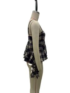 Nouveauté : Débardeur court en maille pour femme, style décontracté, col droit, ourlet asymétrique, collection automne/hiver - Product Image 4