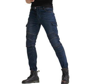 Jean baggy droit personnalisé pour homme – Denim épais délavé de haute qualité, style streetwear, coupe large, couleur mi-sombre - Product Image 4