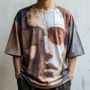 Camiseta de Verano para Mujer, Tallas Grandes, Holgada, Transpirable, de Secado Rápido, Lisa, Informal, de Manga Corta, Estilo Urbano, OEM, ODM, Venta al Por Mayor - Product Image 1