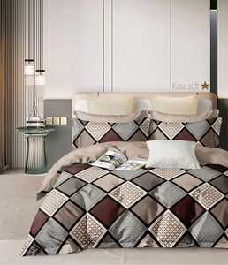 Juego de Ropa de Cama de Microfibra Tejida de 3 Piezas, Tamaño Queen, Moderno, Colección Geométrica Súper Suave, 2 Fundas de Almohada, Poliéster, para Toda Temporada - Product Image 5