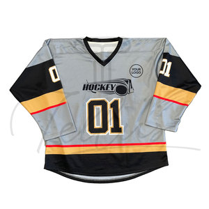 Maillot d'équipe personnalisable - Maillot de hockey sur glace à sublimation et broderie à séchage rapide 100% polyester de haute qualité avec logo personnalisé - Product Image 1