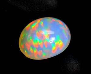 Piedra preciosa de cabujón de forma ovalada de ópalo etíope genuino-Gemas de ópalo de base blanca de fuego de galaxia Welo-Piedra suelta brillante suave para ella - Product Image 3