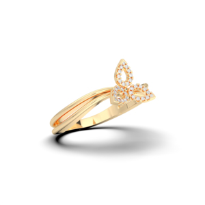 Juego de pavé de diamantes redondos de moissanita de 0,09 quilates de quilates en platino en tres anillos en forma de pera hechos a mano para ella - Product Image 5