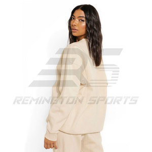 Wholesale Custom Logo Women's High Quality Long Sleeve Sweat Shirt Loose Casual Wear Fall Pullover Sweatshirt for Women's - Product Image 2