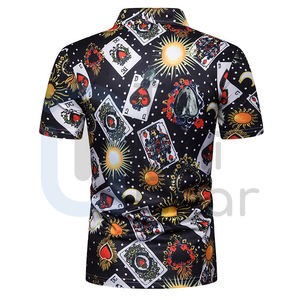 Camisas de golf informales sólidas para hombre más vendidas, camisas de negocios personalizables de LICRA/algodón de secado rápido con logotipo frontal de punto - Product Image 2