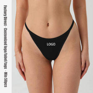 OEM 2026 Directo de Fábrica Tanga de Algodón con Encaje de Tiro Bajo para Mujer, Transpirable, Diseño Liso, Sexy, Ligero, Estilo Bikini - Product Image 3