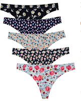 Tangas sin Costuras de Talle Bajo para Mujer, Ropa Interior Invisible con Tejido Transpirable de Algodón y Spandex que Absorbe la Humedad