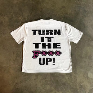 Camiseta con estampado de animales y cuello redondo, camiseta cuadrada de gran tamaño de estilo Vintage de algodón pesado 100% directo para hombres - Product Image 3