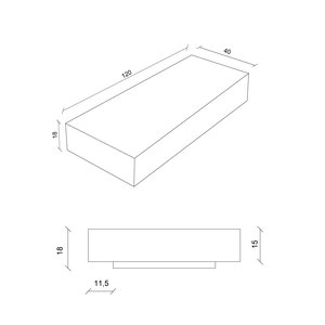 Mesa de Centro Baja Klaar Design 120x40xh18cm Mármol Blanco Calacatta Italia - Product Image 2