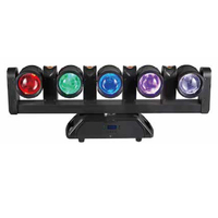 5 unidades de 80W RGB, 6 unidades de 10W, tira de LED amarillo dorado, DMX512, efecto de haz, destello, rotación infinita, luz de cabeza móvil tipo ojo de abeja, IP33, 26 canales