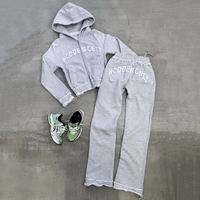 Ensemble de survêtement décontracté pour femmes tendance, sweat-shirt à capuche oversize délavé à l'acide, pantalon de jogging, streetwear décontracté