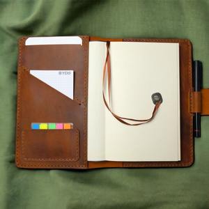 Office Zipper Case Notebook Storage <b>Leather</b> Organizer Custom Logo Leatherette Portfolio LAP-0041 - Product Image 2