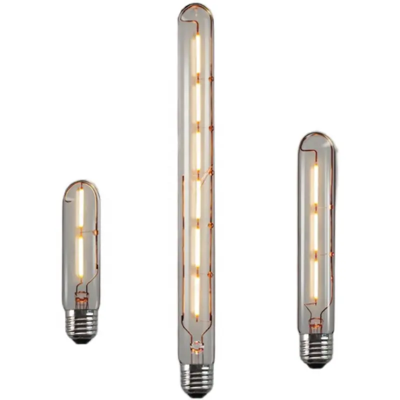 HITECDAD-bombilla edison T30 de tubo largo, decorativa, vintage, de filamento LED, E27, 6W, 110, 220V