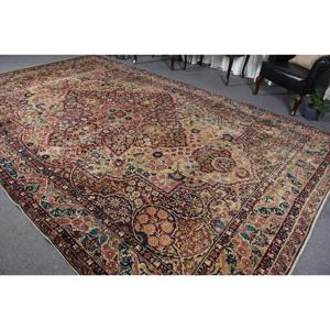 พรมวินเทจตุรกีขนาดใหญ่พิเศษ 8.9x14.1 ฟุต สีแดงน้ำเงินลายจุด - Product Image 5