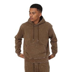 High Quality Custom Logo Printed <b>Oversized</b> Winter <b>Fleece</b> Heavyweight Drop Shoulder Breathable Pullover Acid Washed <b>Hoodies</b> <b>Men</b> - Product Image 1