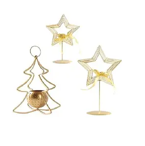 Лидер продаж, Рождественская звезда/дерево, подсвечник, украшения для дома, x-mas, центральный элемент стола для украшения по сниженной цене