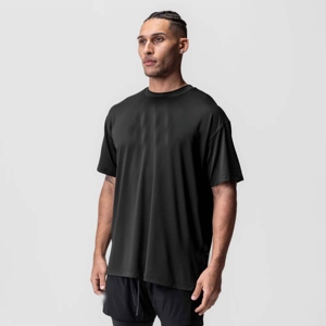 Modern Casual Oversized Men Loose T Shirts Cotton Short Sleeve Fashion Streetwear 100% cotton T-shirt for men loose fit - Product Image 1
