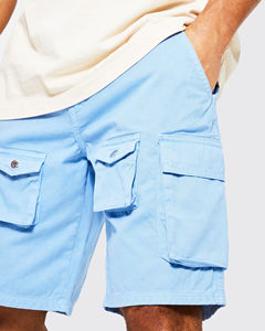 Pantalones cortos de sudor elásticos de secado rápido para hombre personalizados al por mayor 2024, pantalones cortos Cargo informales de lona de algodón, talla XS, patrón sólido Digital - Product Image 2