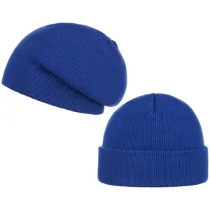 성인 겨울 해골 모자 빈 블랙 니트 사용자 정의 로고 아크릴 모자