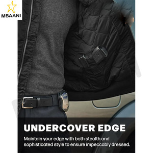 Blouson aviateur décontracté pour homme, coupe-vent zippé pour l'automne/hiver, veste de vol MA-1 rembourrée résistante à l'eau avec poche - Product Image 5