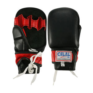 Guantes de boxeo, bolsa de boxeo, entrenamiento MMA, cuero negro - Product Image 2