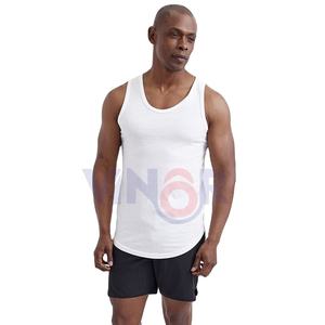 Débardeur de fitness unisexe, gilet en coton personnalisé, maille spandex, t-shirt en tricot uni, imprimé, musculation, entraînement musculaire - Product Image 1