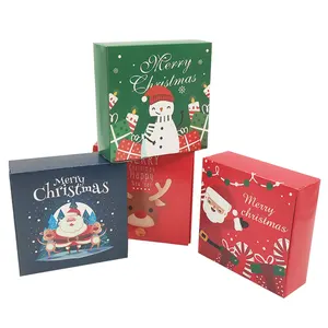 Boîte cadeau de noël aveugle emballage boîte cadeau décorative en carton pour bonbons