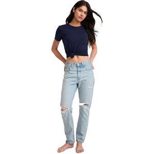 T-shirt pour femmes en fibre de maille douce, aérée, façonnant, mouvement doux, respirant, texture légère, confort quotidien décontracté - Product Image 2