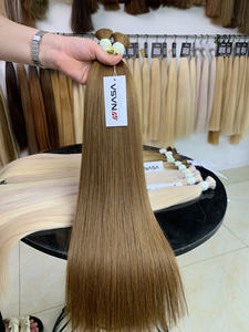 Extensions de cheveux humains vierges en gros, 100g, haute qualité, blond naturel, lisses, super double trame, pointes de cheveux - Product Image 4