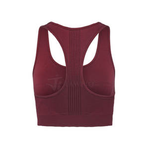 Sujetador deportivo sin costuras de calidad premium para mujer Spandex poliéster transpirable y cómodo - Product Image 3