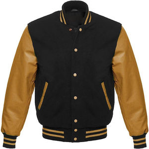 Chaquetas universitarias de lana para hombre con diseño de EE. UU., chaqueta de béisbol con cuello levantado bordado personalizado para hombre - Product Image 4